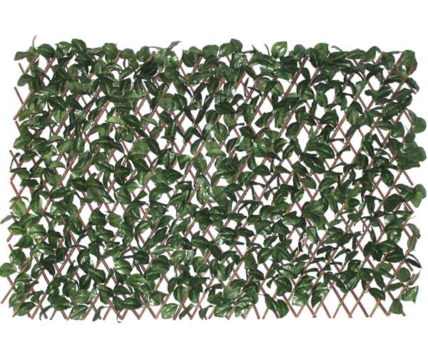 Willow trellis with artificial leaves