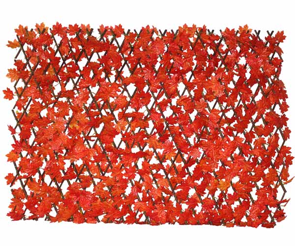 Willow trellis with artificial leaves